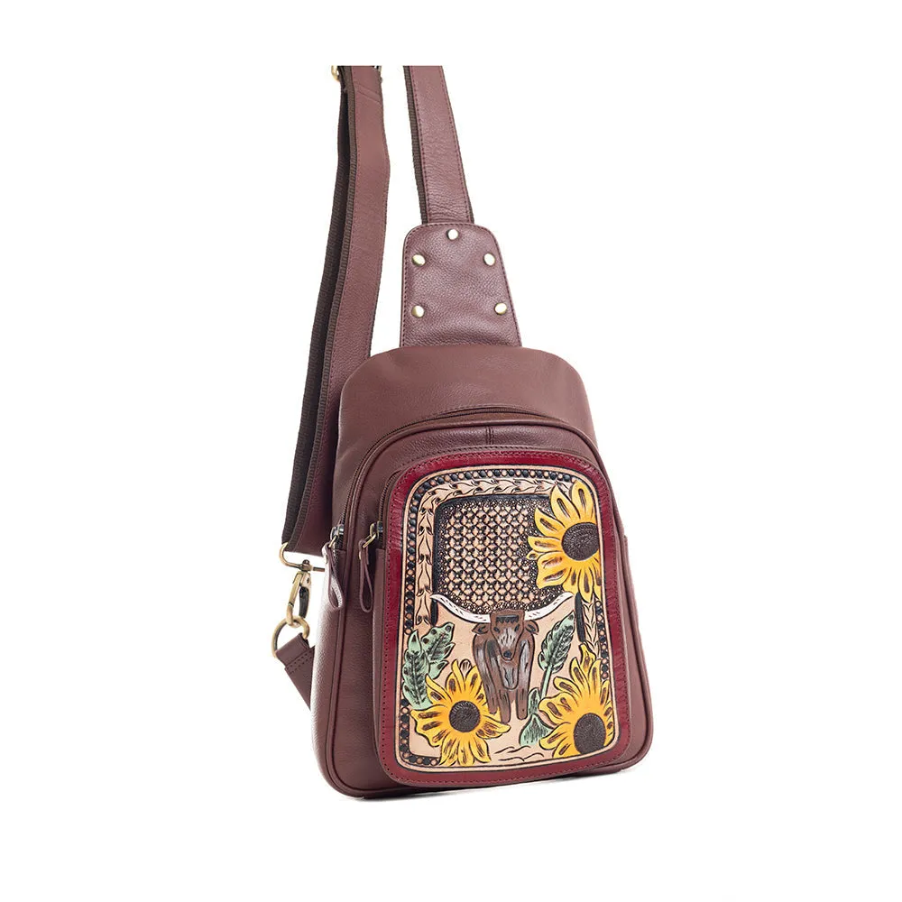 Sunflower Steer Sling Bag