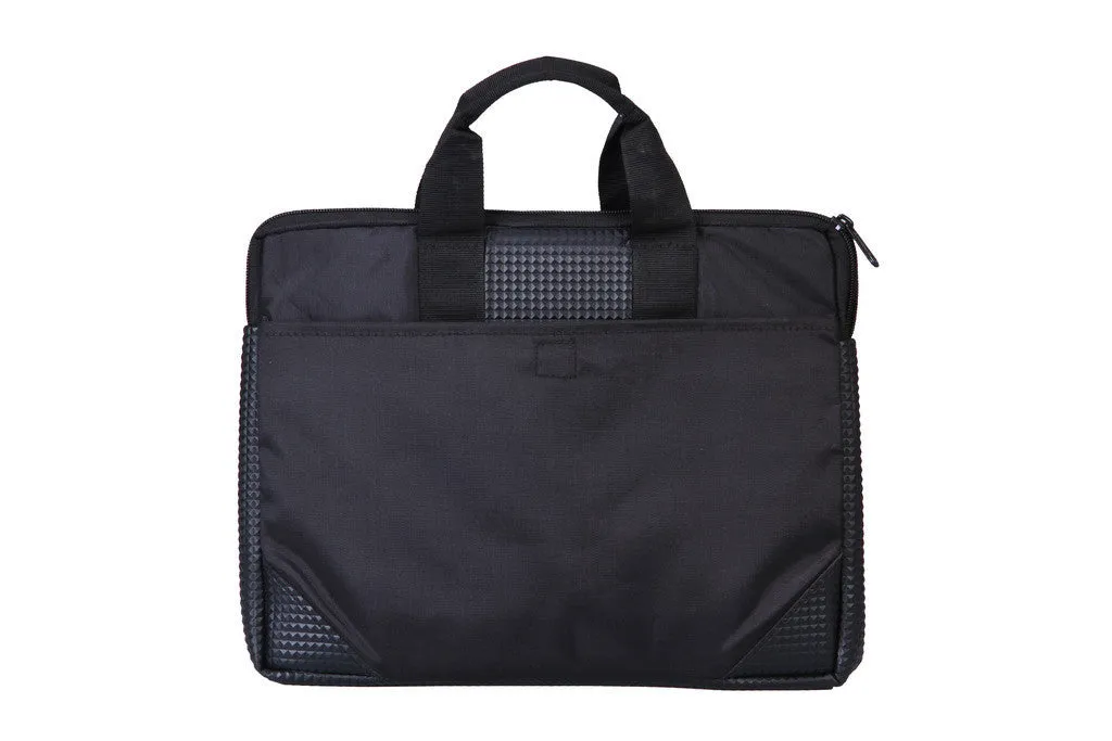 Suntop Grid 4 Ltrs Black Laptop Hand Tote Bag