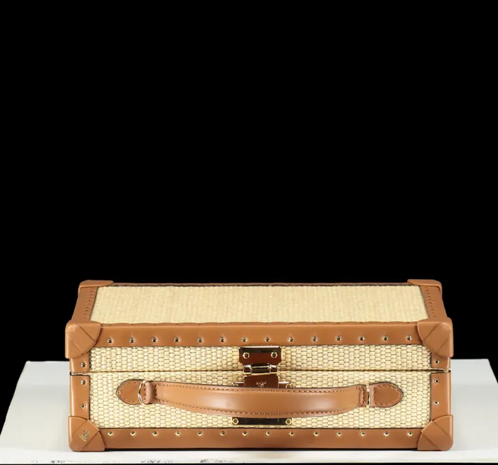 Tanner Krolle x Aerin Luxury Wicket Briefcase With Leather Shoulder Strap