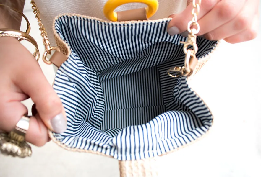 The Adel Woven Bucket Handbag