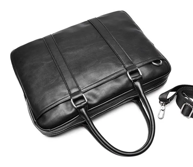 The Agent Leather Laptop Briefcase