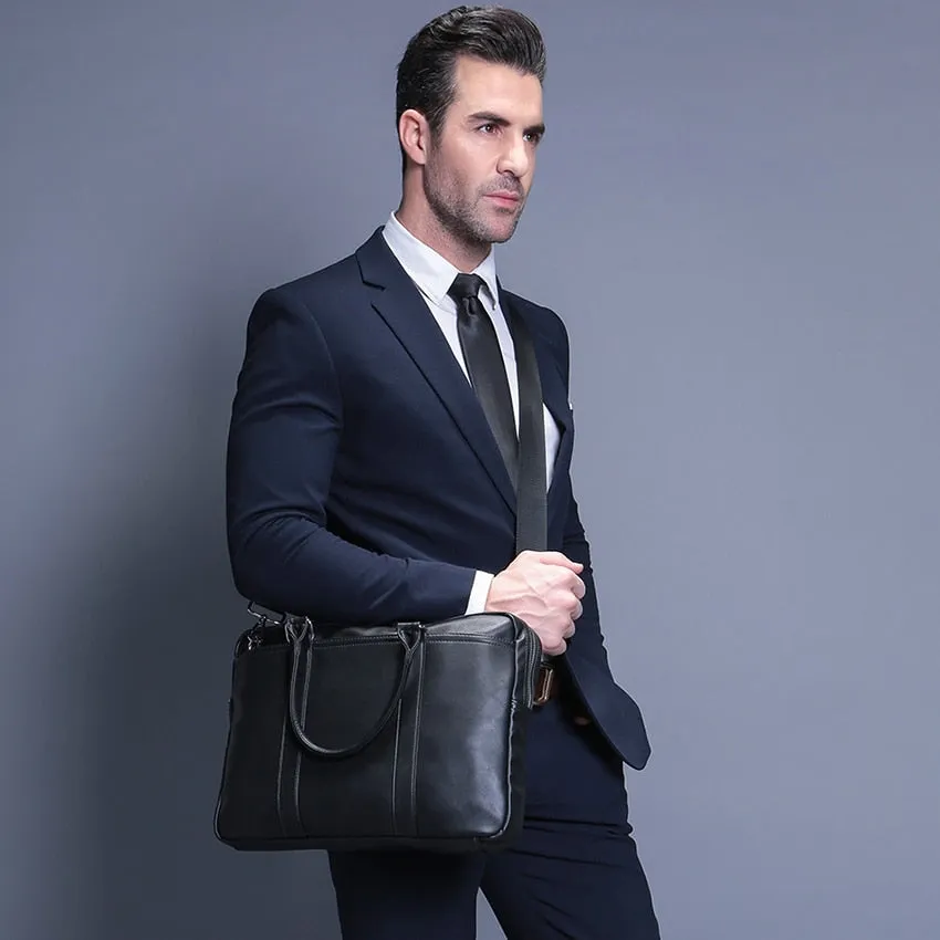 The Agent Leather Laptop Briefcase