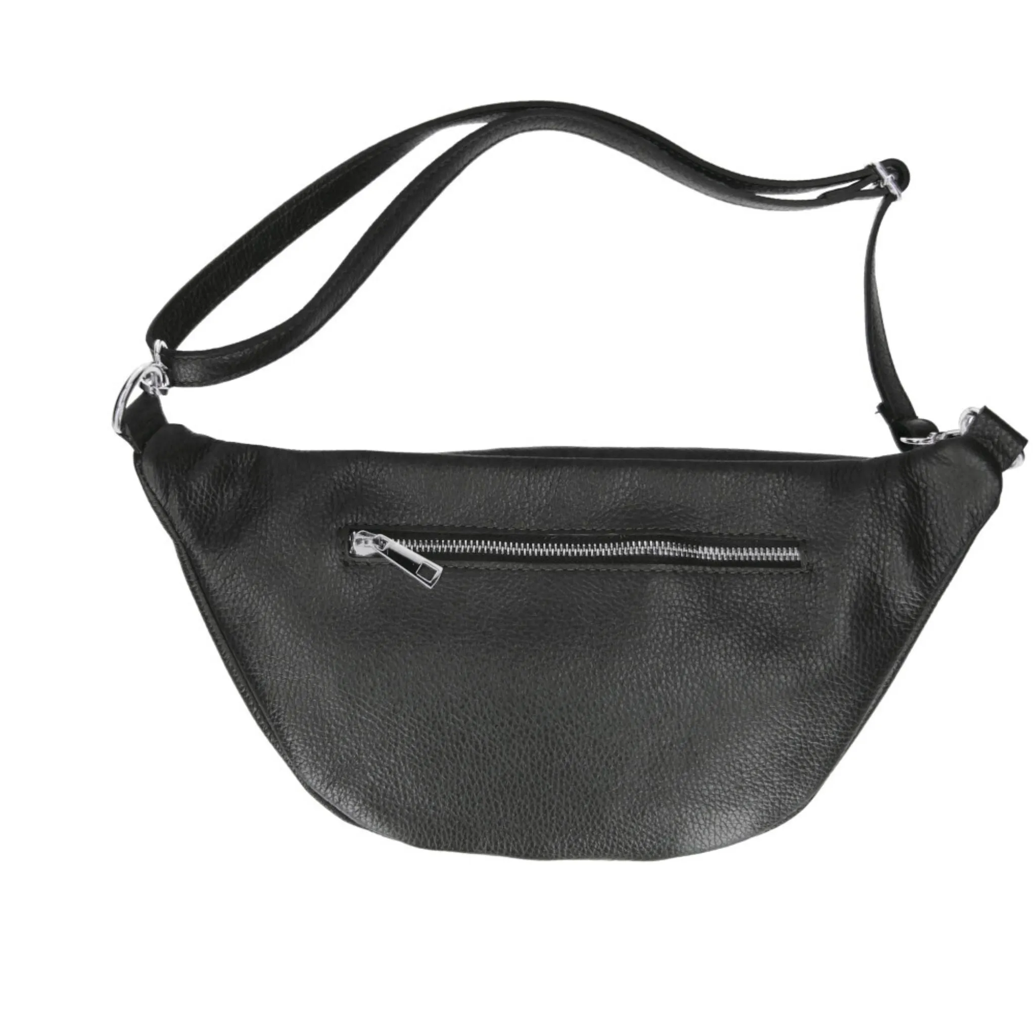 The Large Leather BumBag / Sling Bag (Exposed Zips)