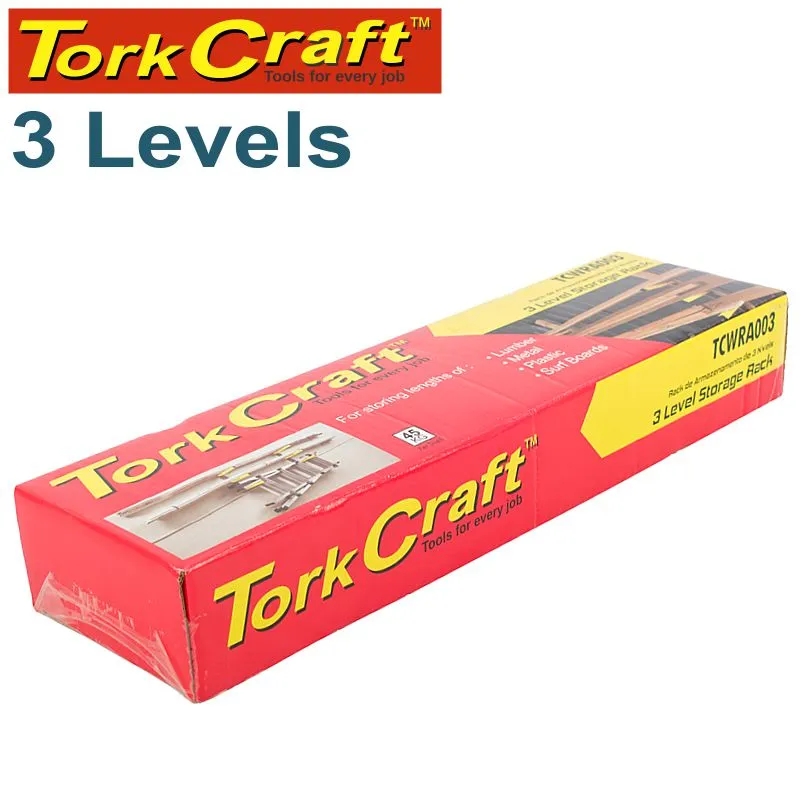 TORK CRAFT TORK CRAFT STORAGE RACK 3 LEVEL FOR WOOD AND MORE 45KG MAX PER LEVEL TCWRA003