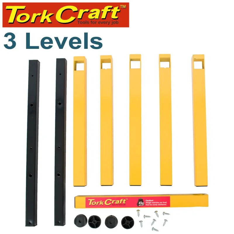 TORK CRAFT TORK CRAFT STORAGE RACK 3 LEVEL FOR WOOD AND MORE 45KG MAX PER LEVEL TCWRA003