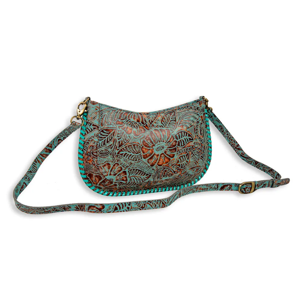 Trail Flower Leather Hairon Bag