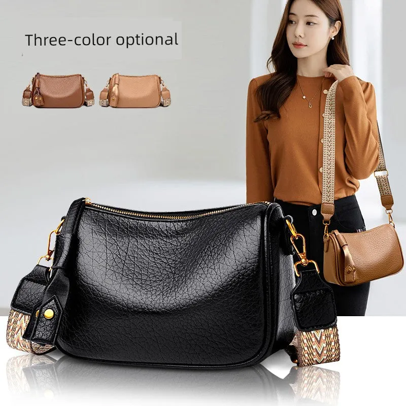 Trendy Spring and Summer Soft Leather Casual Women's Bag