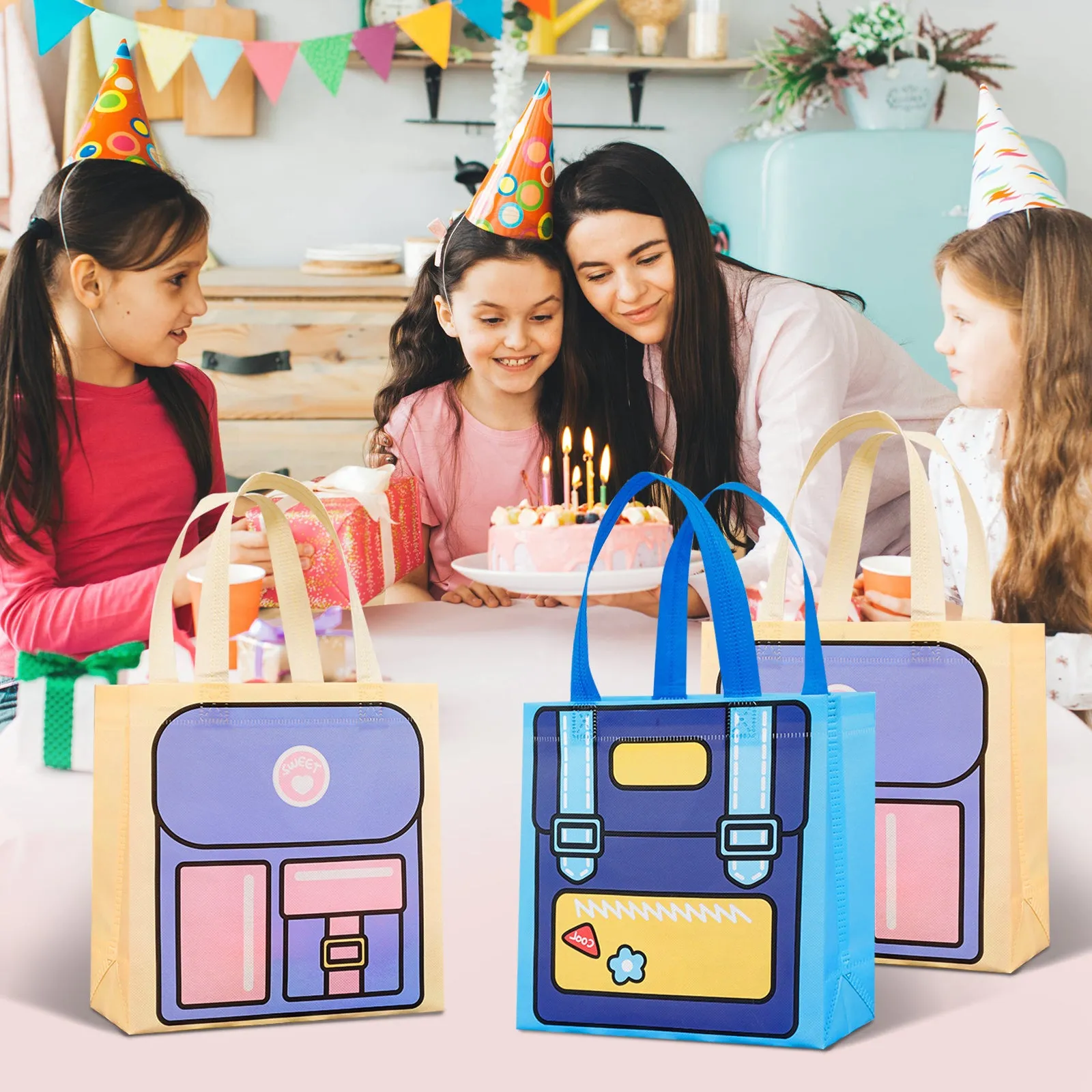 Vibrant Kids Party Goodie Bag – Durable, Reusable, Eco-Friendly Favor Bag for Birthdays, Events & Celebrations