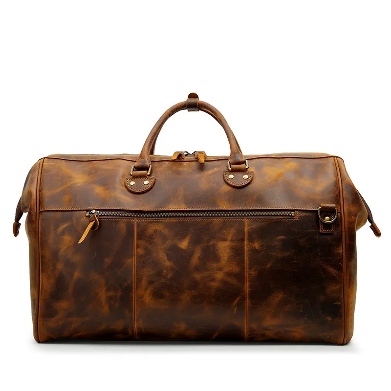 Vintage Leather Duffle Bag D-8096