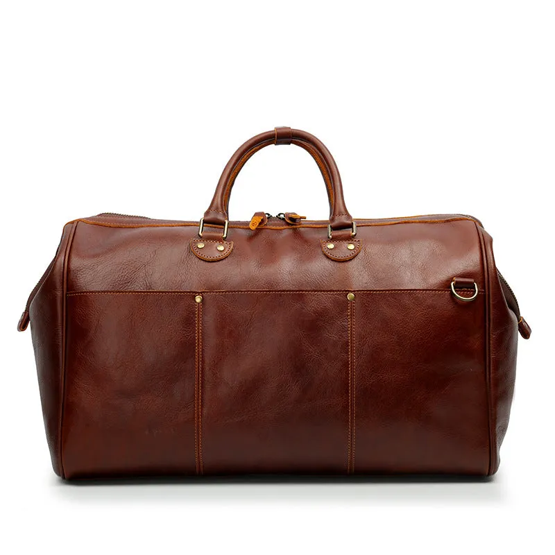 Vintage Leather Duffle Bag D-8096