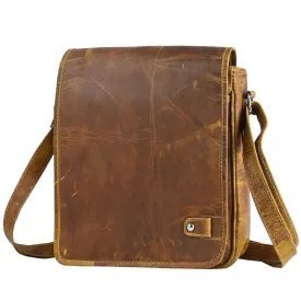 Vintage Leather Messenger Bag Brown Bygone Crossbody Bag