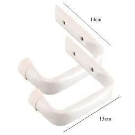 White Jumbo Ladder Garage Hook Set