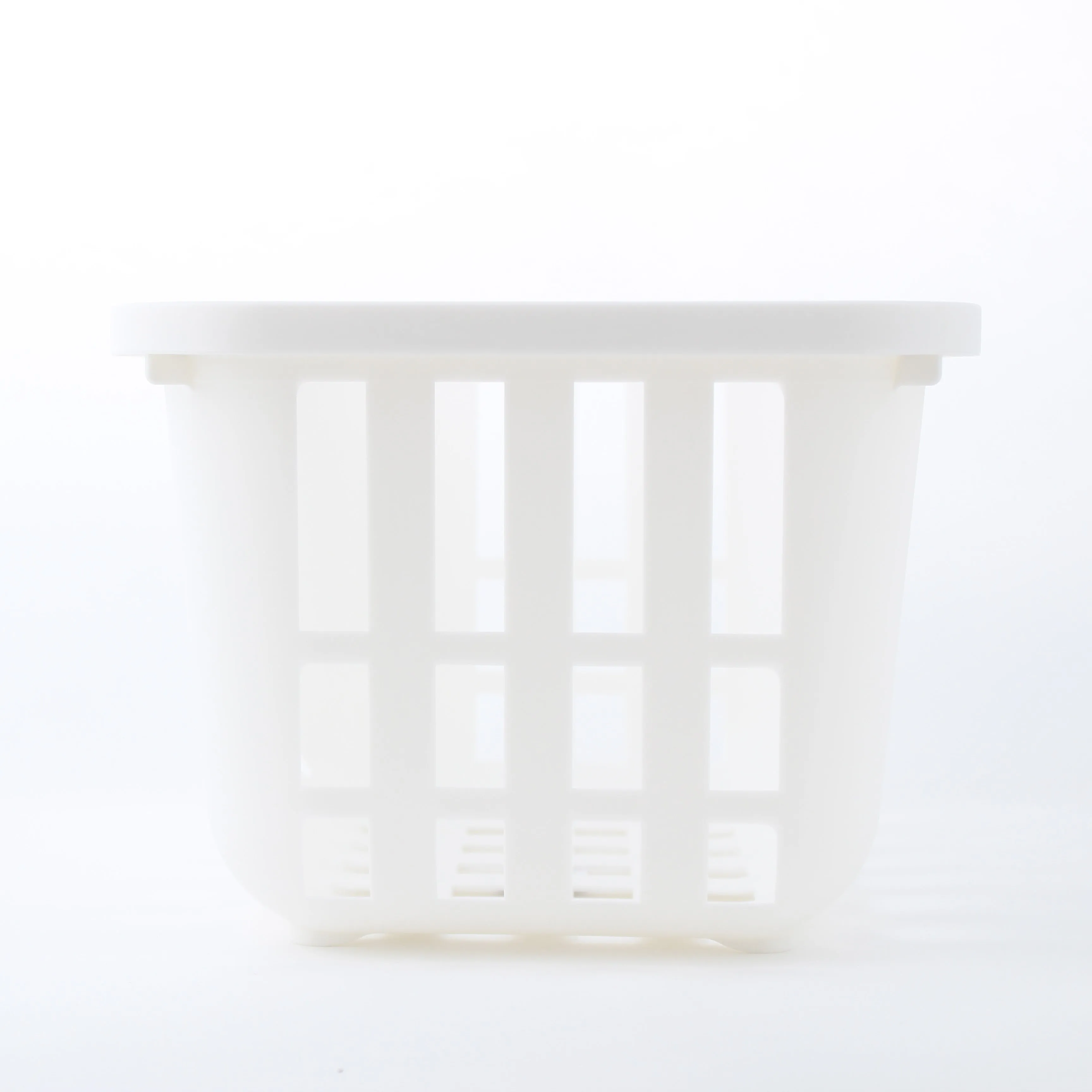 White Mesh Storage Bin Basket With Handles