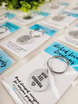 Wicked Lovely Creations, Hand Stamped Keychains