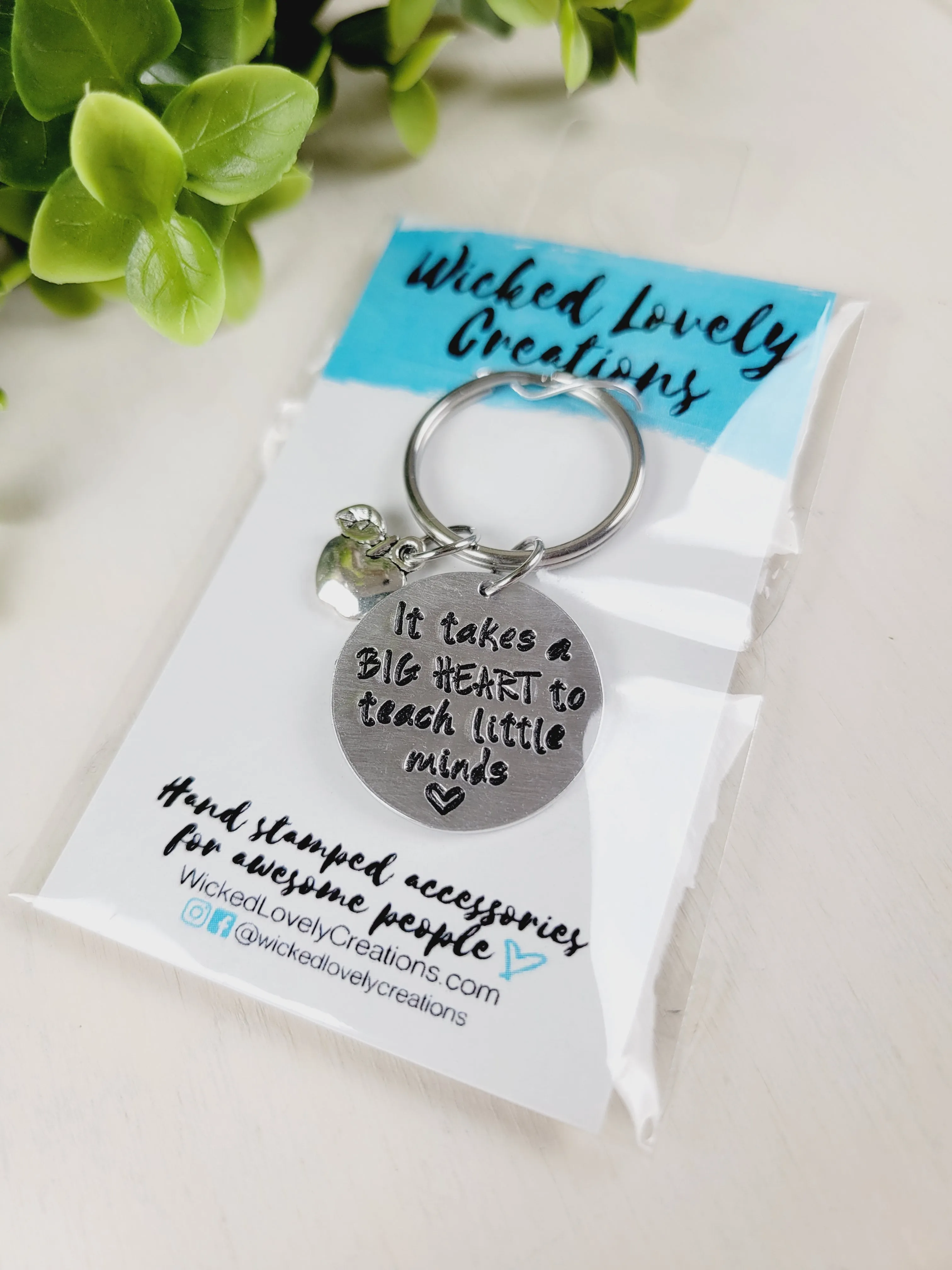 Wicked Lovely Creations, Hand Stamped Keychains