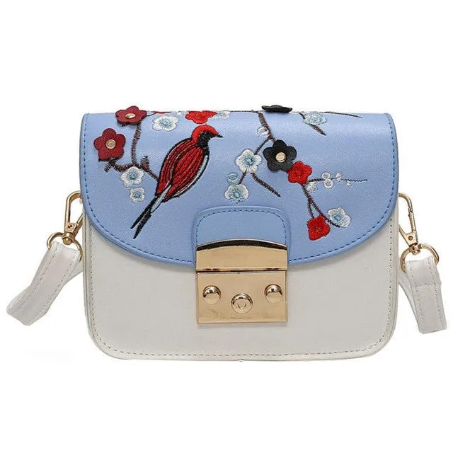 women bag summer floral embroidery bag womens bag small crossbody chains shoulder bags for women bolsos mujer#0523EL