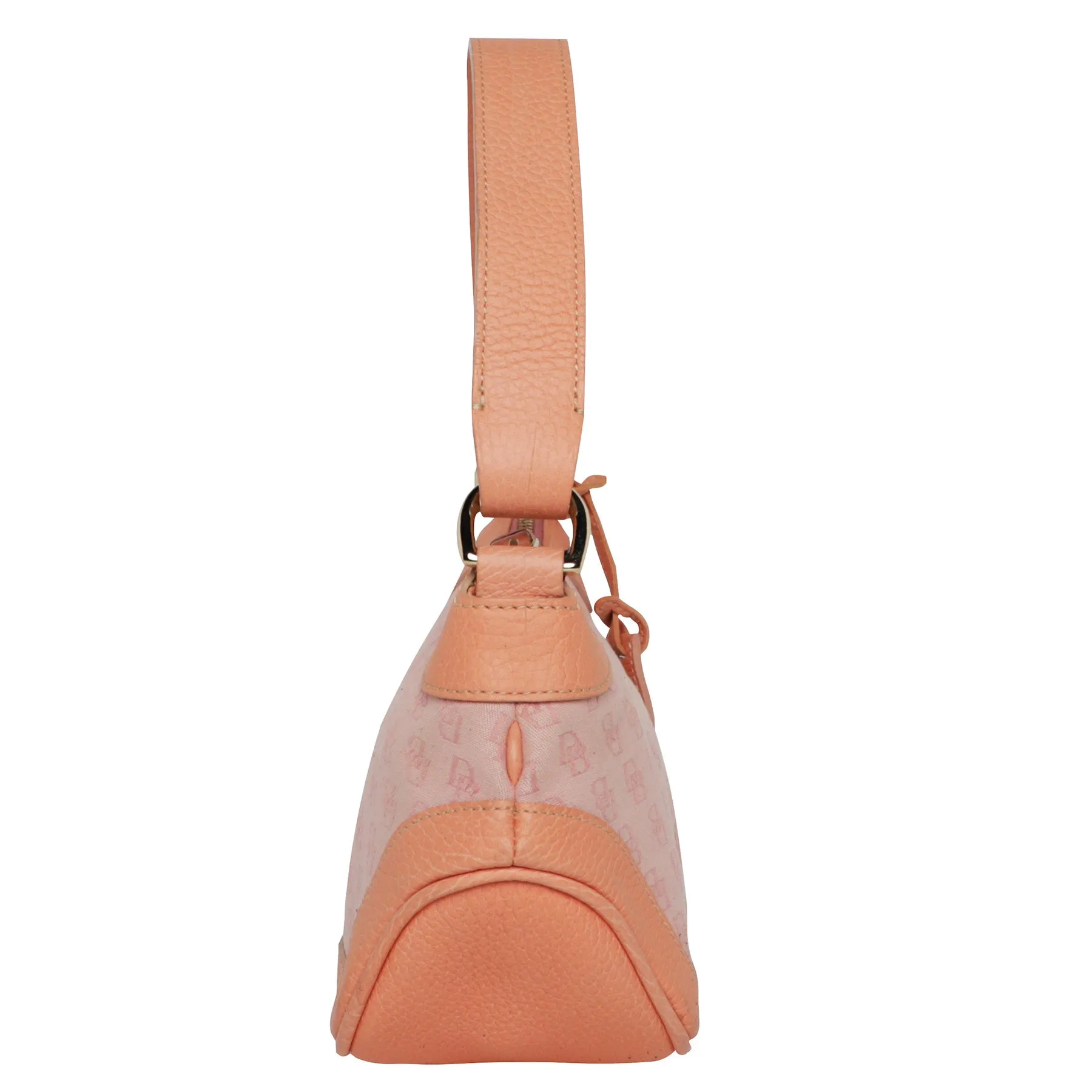 Y2K Dooney & Brooke Shoulder Pink Monogram Shoulder Bag