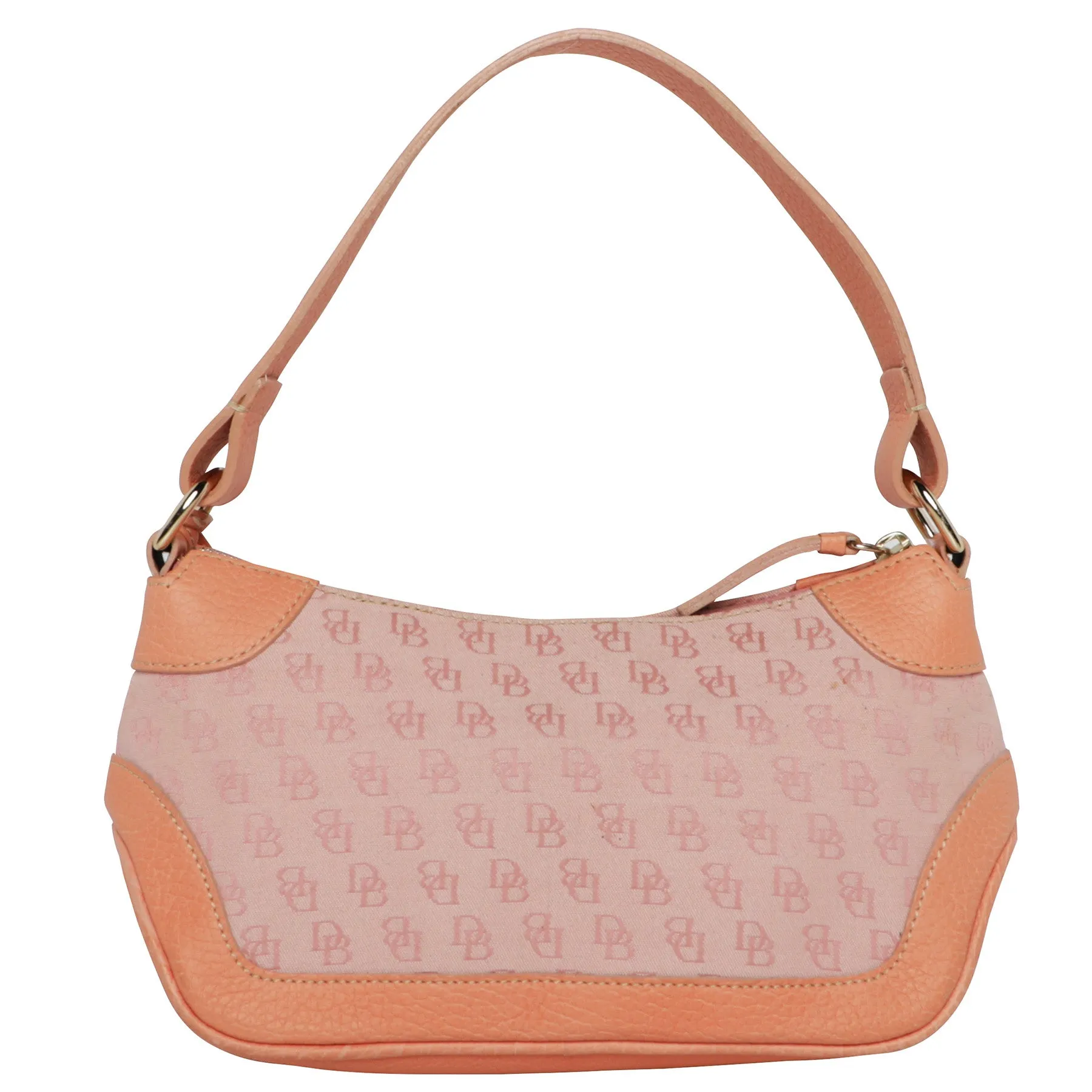 Y2K Dooney & Brooke Shoulder Pink Monogram Shoulder Bag