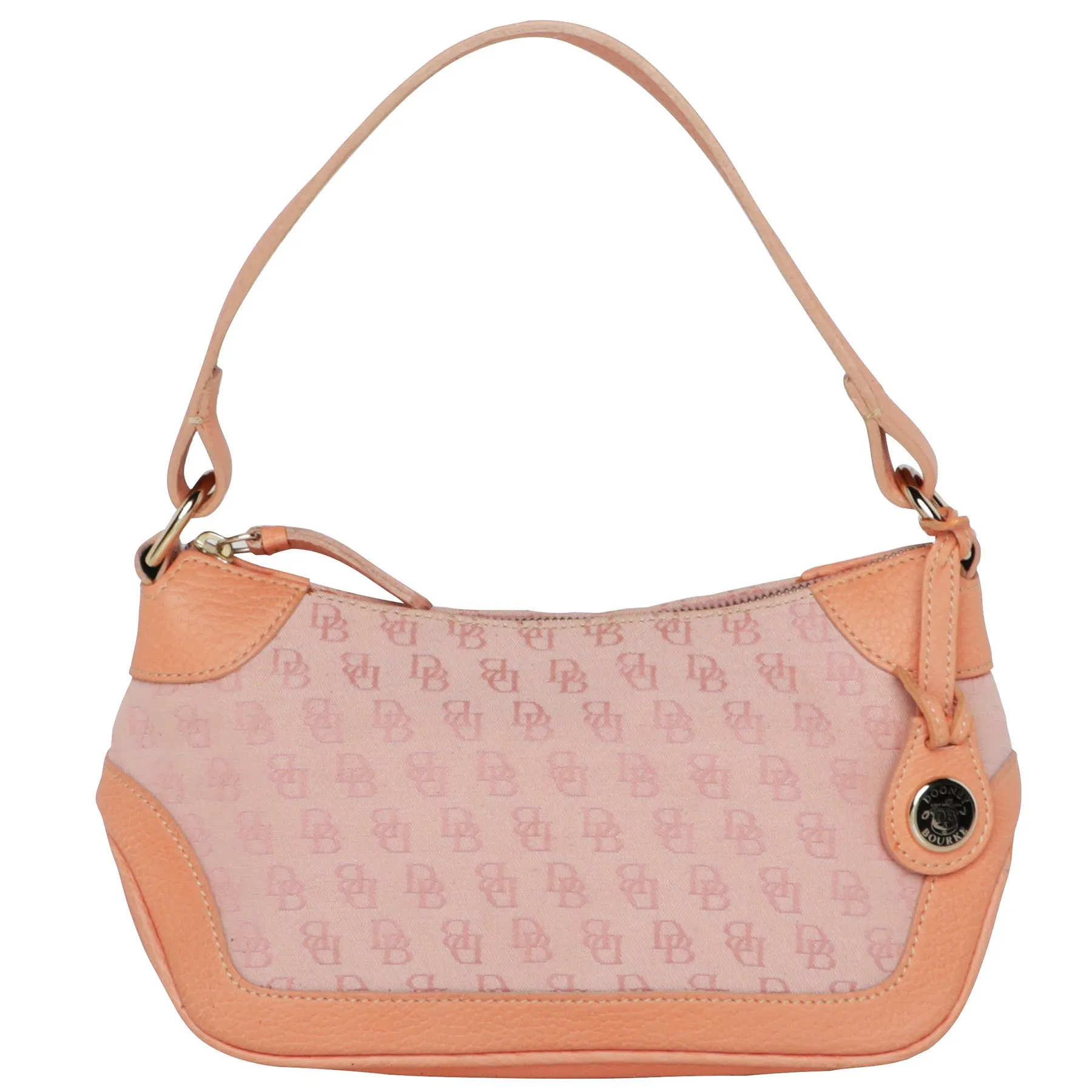 Y2K Dooney & Brooke Shoulder Pink Monogram Shoulder Bag