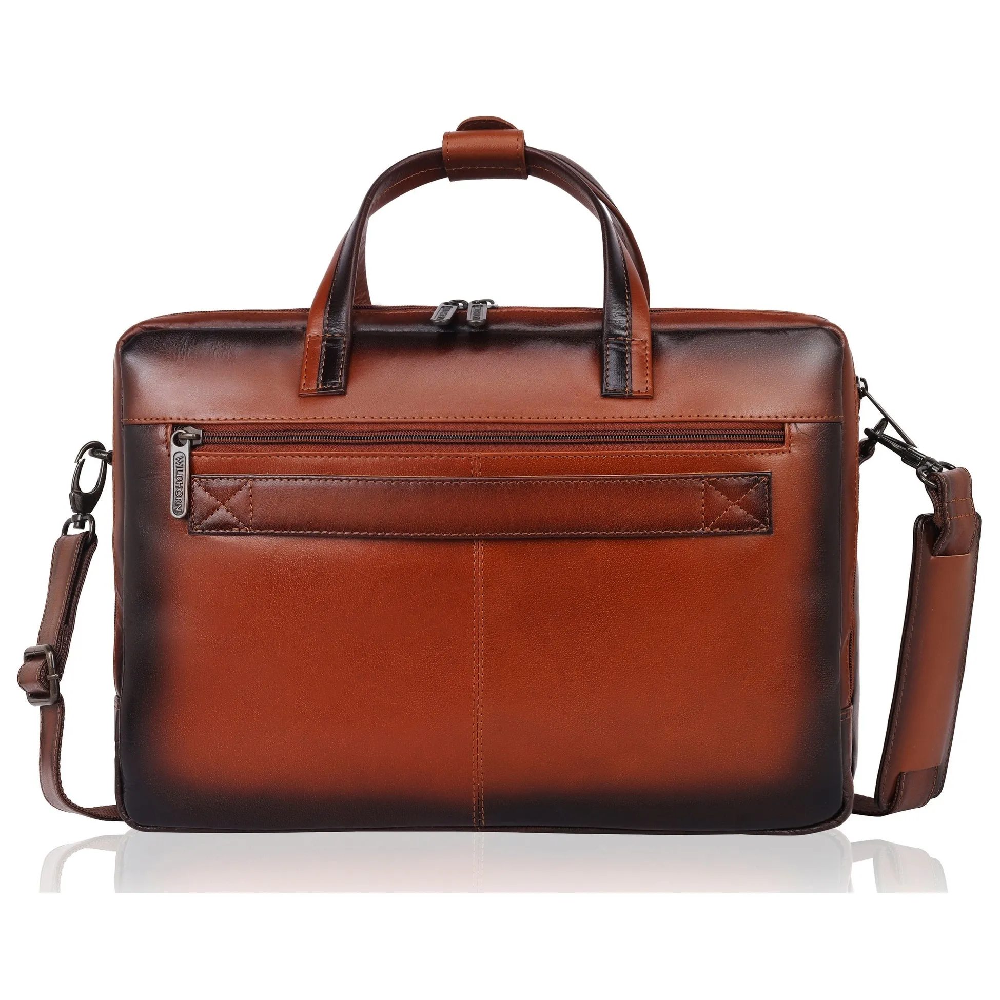 ZANDER Leather Laptop Messenger Bag for Men