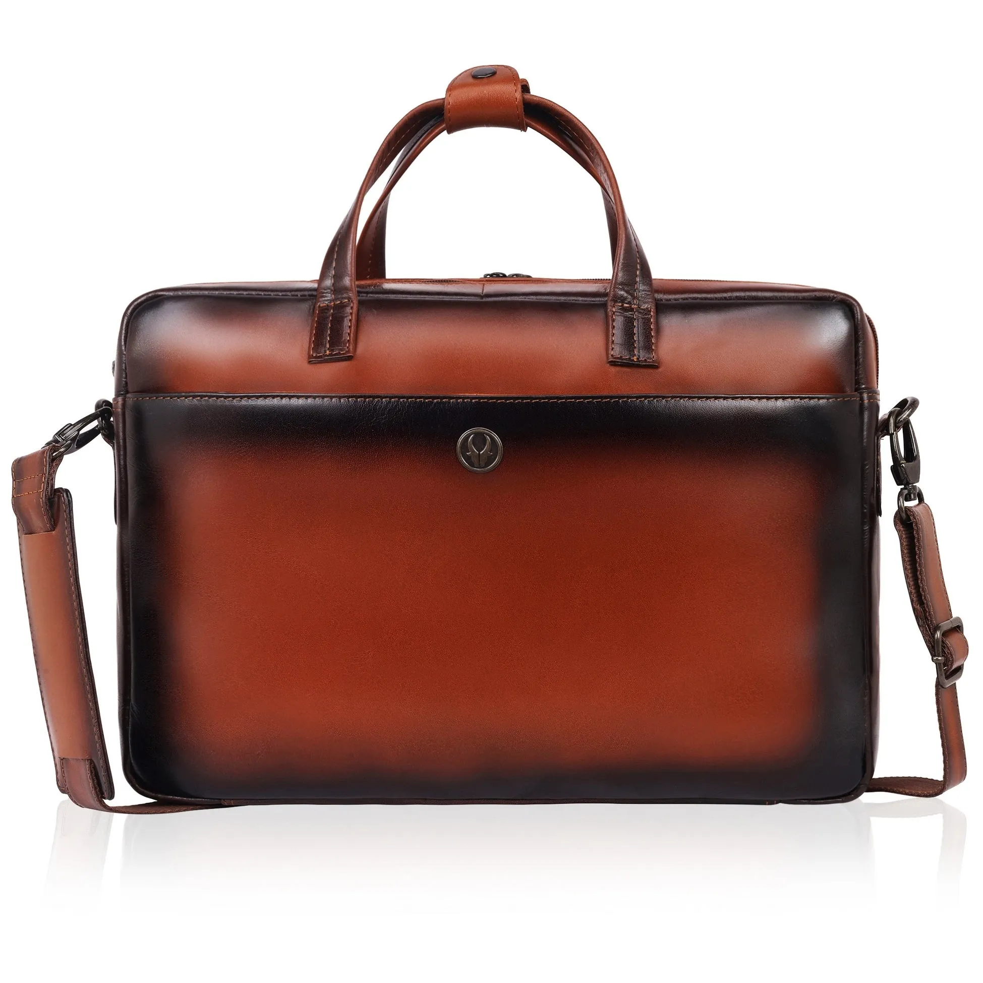 ZANDER Leather Laptop Messenger Bag for Men